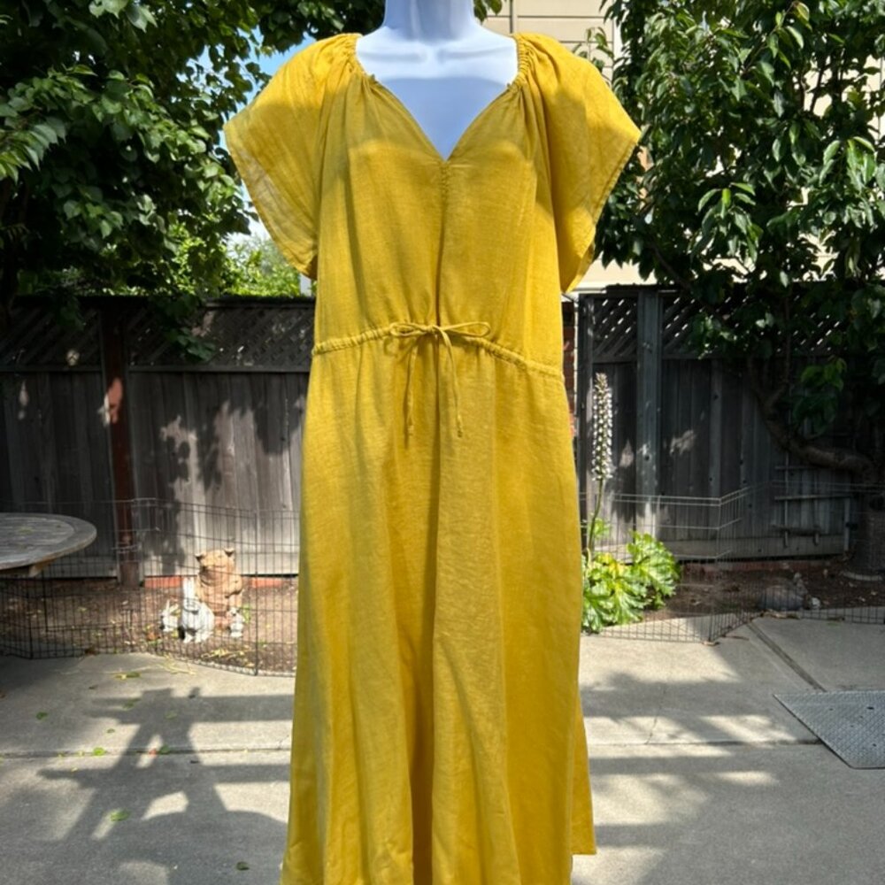 Gold Linen Dress - Velvet by Graham & Spencer